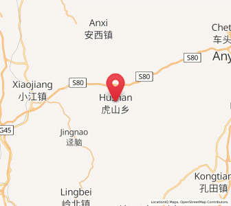 Map of Hushan, Jiangxi
