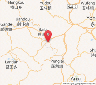 Map of Hutou, Fujian
