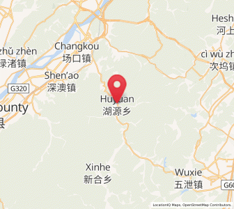 Map of Huyuan, Zhejiang