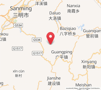 Map of Huyuan, Fujian