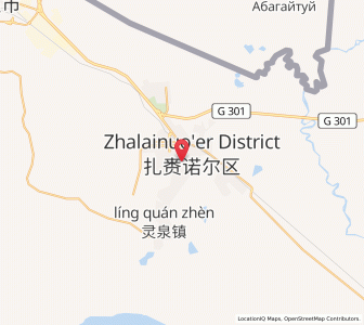 Map of Jalai Nur, Inner Mongolia