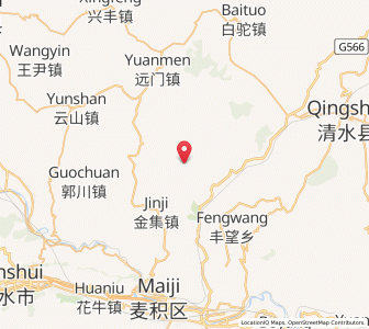 Map of Jiachuan, Gansu