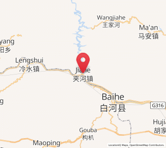 Map of Jiahe, Hubei