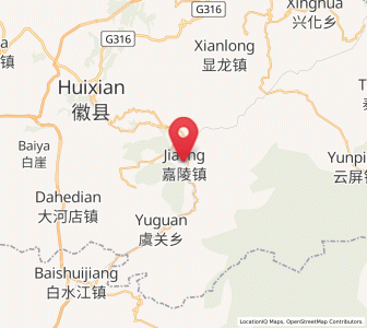 Map of Jialing, Gansu