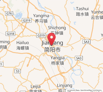 Map of Jiancheng, Sichuan