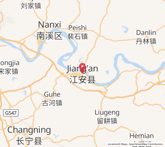 Map of Jiang’an, Sichuan