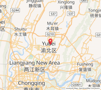 Map of Jiangbei, Chongqing