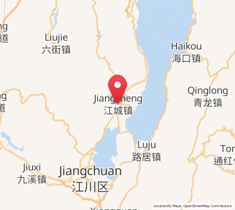 Map of Jiangcheng, Yunnan