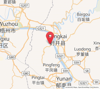 Map of Jiangchuan, Guangdong