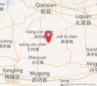 Map of Jiangcun, Shaanxi