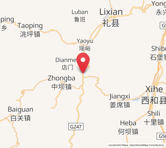 Map of Jiangkou, Gansu