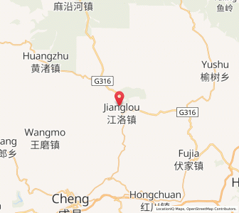 Map of Jiangluo, Gansu