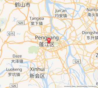 Map of Jiangmen, Guangdong