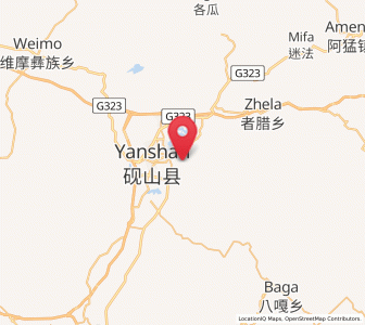 Map of Jiangna, Yunnan