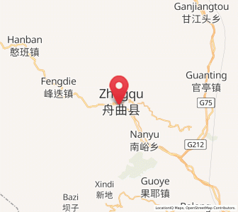 Map of Jiangpan, Gansu