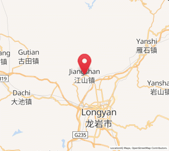 Map of Jiangshan, Fujian