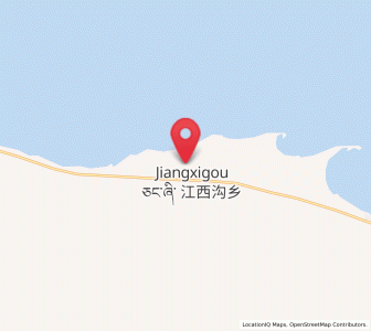 Map of Jiangxigou, Qinghai