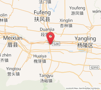 Map of Jiangzhang, Shaanxi