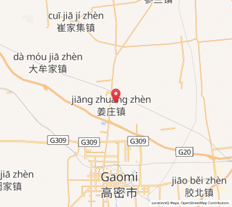 Map of Jiangzhuang, Shandong