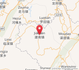 Map of Jiannan, Hubei