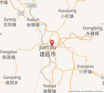 Map of Jian’ou, Fujian