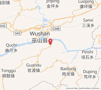 Map of Jianping, Chongqing