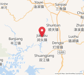 Map of Jiantou, Guangdong