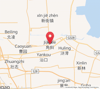 Map of Jiaoxie, Jiangsu
