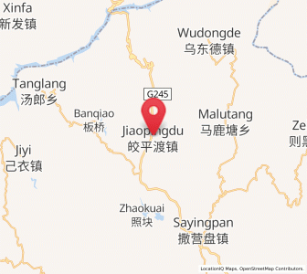 Map of Jiaoxiyakou, Yunnan