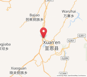 Map of Jiaoyuan, Hubei