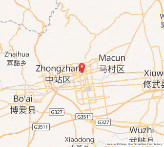 Map of Jiaozuo, Henan