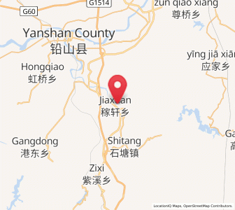 Map of Jiaxuan, Jiangxi