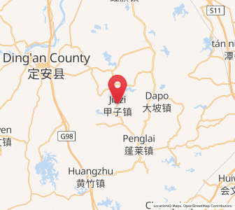 Map of Jiazi, Hainan