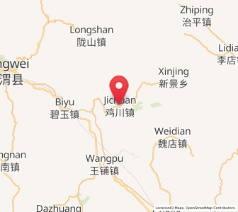Map of Jichuan, Gansu
