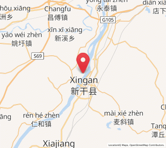 Map of Jiebu, Jiangxi
