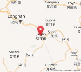 Map of Jiegan, Gansu