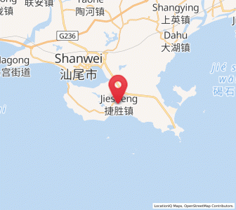 Map of Jiesheng, Guangdong