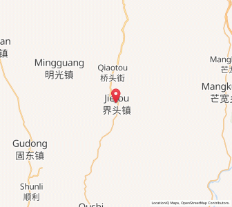 Map of Jietou, Yunnan