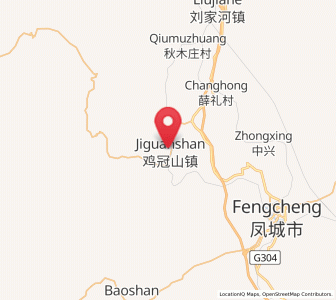 Map of Jiguanshan, Liaoning