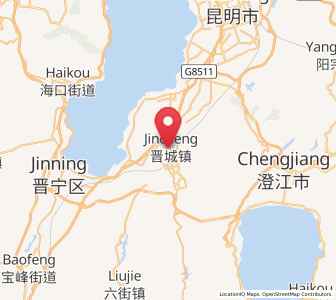 Map of Jincheng, Yunnan