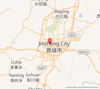 Map of Jincheng, Shanxi