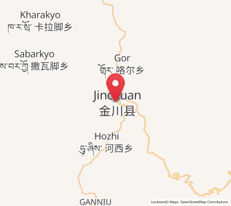 Map of Jinchuan, Sichuan