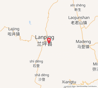 Map of Jinding, Yunnan