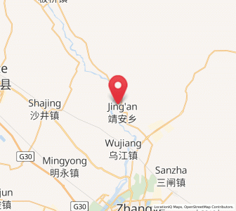 Map of Jing’an, Gansu