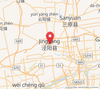 Map of Jinggan, Shaanxi