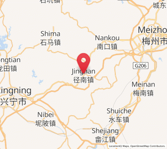 Map of Jingnan, Guangdong