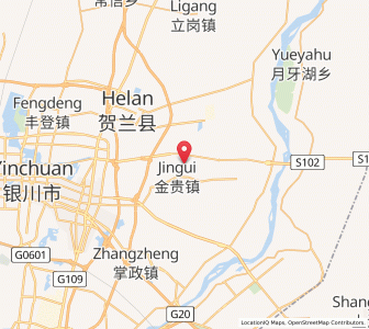 Map of Jingui, Ningxia Hui Autonomous Region