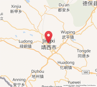 Map of Jingxi, Guangxi