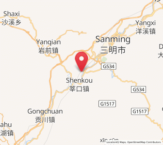 Map of Jingxi, Fujian