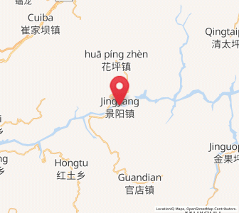 Map of Jingyang, Hubei